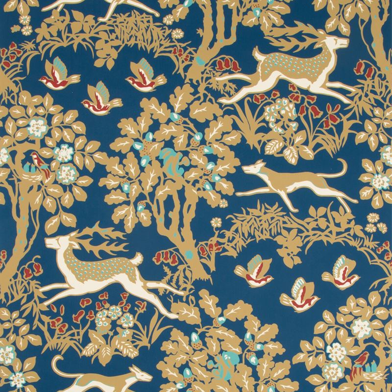 Sample P2017104.50.0 Mille Fleur Wp Multi Color Animals Lee Jofa Wallpaper