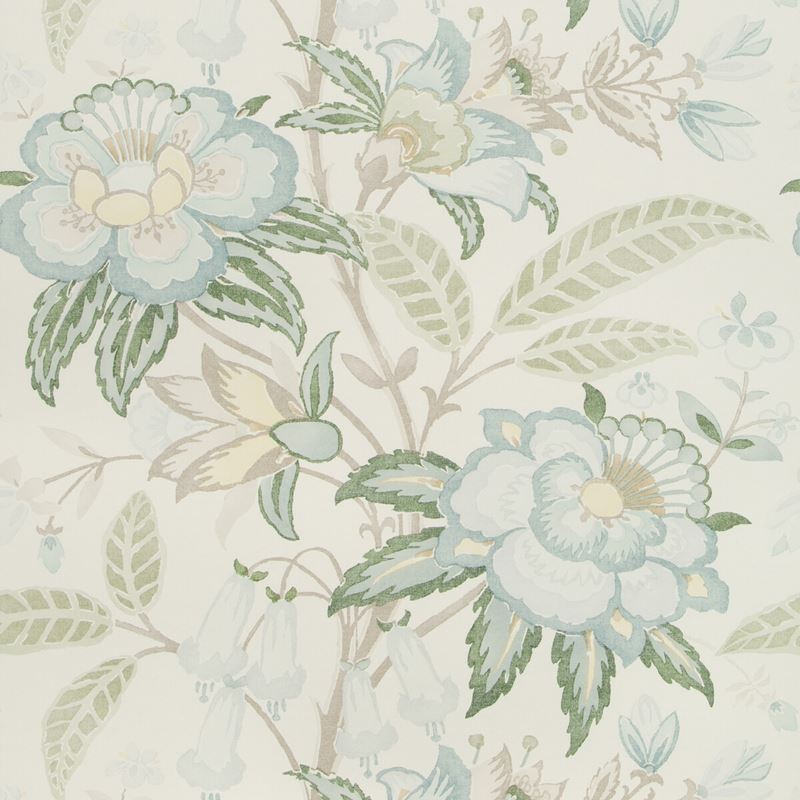 Sample P2018103.153.0 Davenport Paper Blue Botanical Lee Jofa Wallpaper