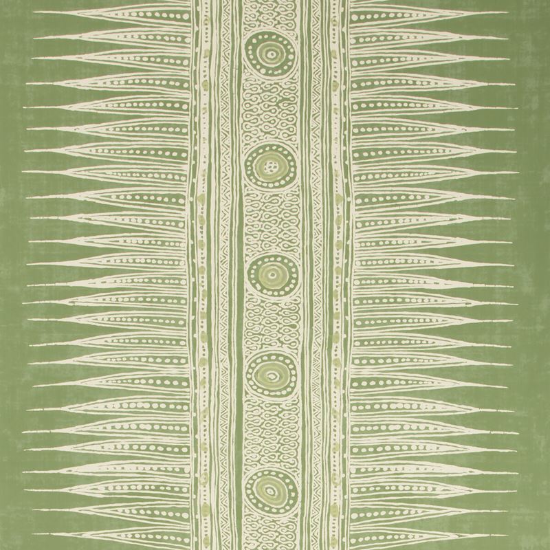 Sample P2018107.303.0 Indian Zag Paper Green Global Lee Jofa Wallpaper