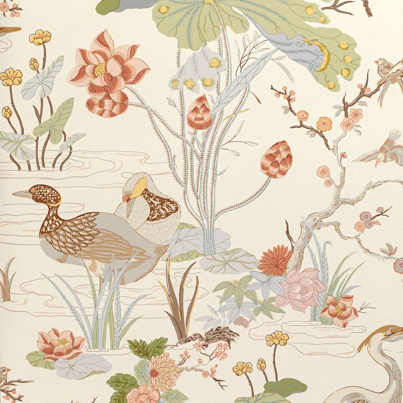 Sample P2020105.223.0 Luzon Paper, Apricot by Lee Jofa Wallpaper