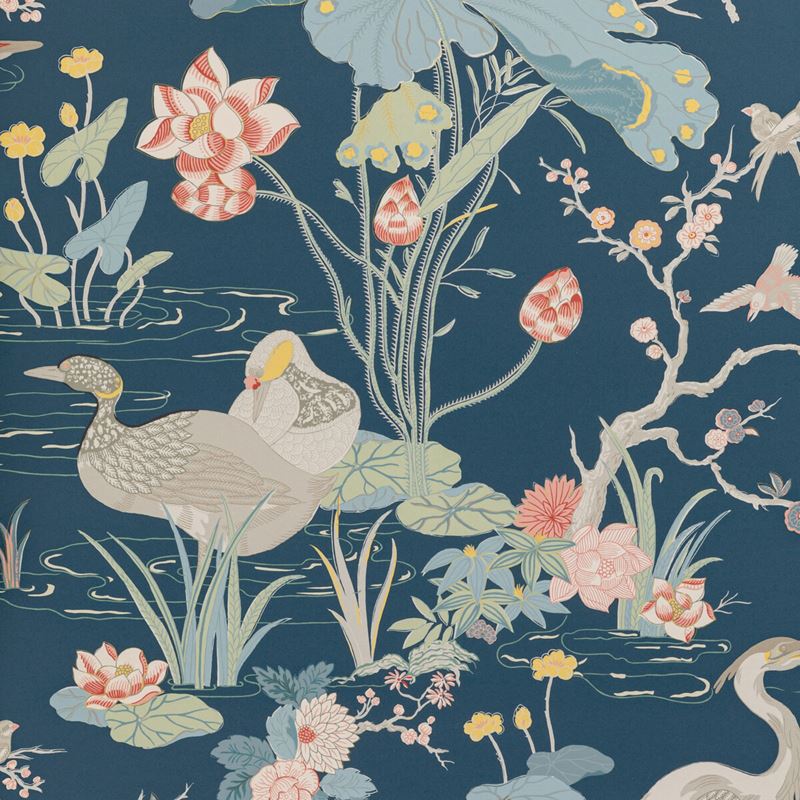 Sample P2020105.507.0 Luzon Paper, Sapphire by Lee Jofa Wallpaper