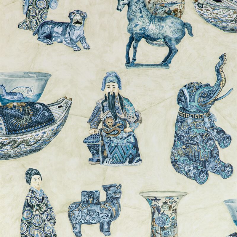 Sample P2020109.5016.0 Tambelan Paper, Porcelain by Lee Jofa Wallpaper