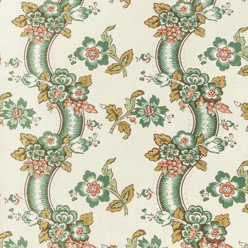 Sample P2020111.317.0 Benday Paper, Green Rose by Lee Jofa Wallpaper