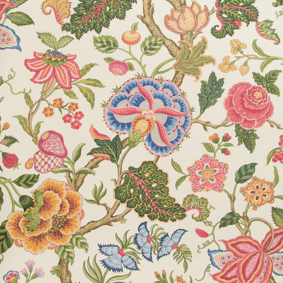 Sample P8019111.16.0 Nizam Multi Color Botanical Brunschwig and Fils Wallpaper