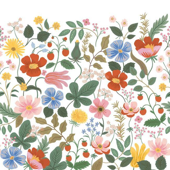 Psw1334M | Rifle Paper Co. 3Rd Edition, Strawberry Fields - York Wallpaper