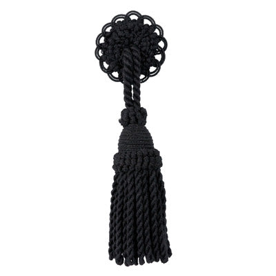 Sample T8012110-8 Coeur Tassel-Ro Black Brunschwig and Fils Fabric