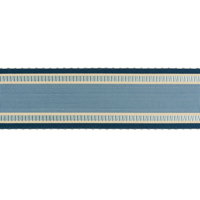 Sample T8012521-5 Soie Ribbon Canton Blue Brunschwig and Fils Fabric