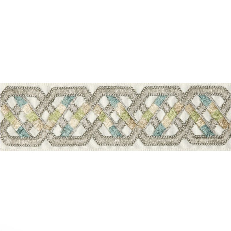 Sample T8019104-11 Loriyan Tape Grey Brunschwig and Fils Fabric