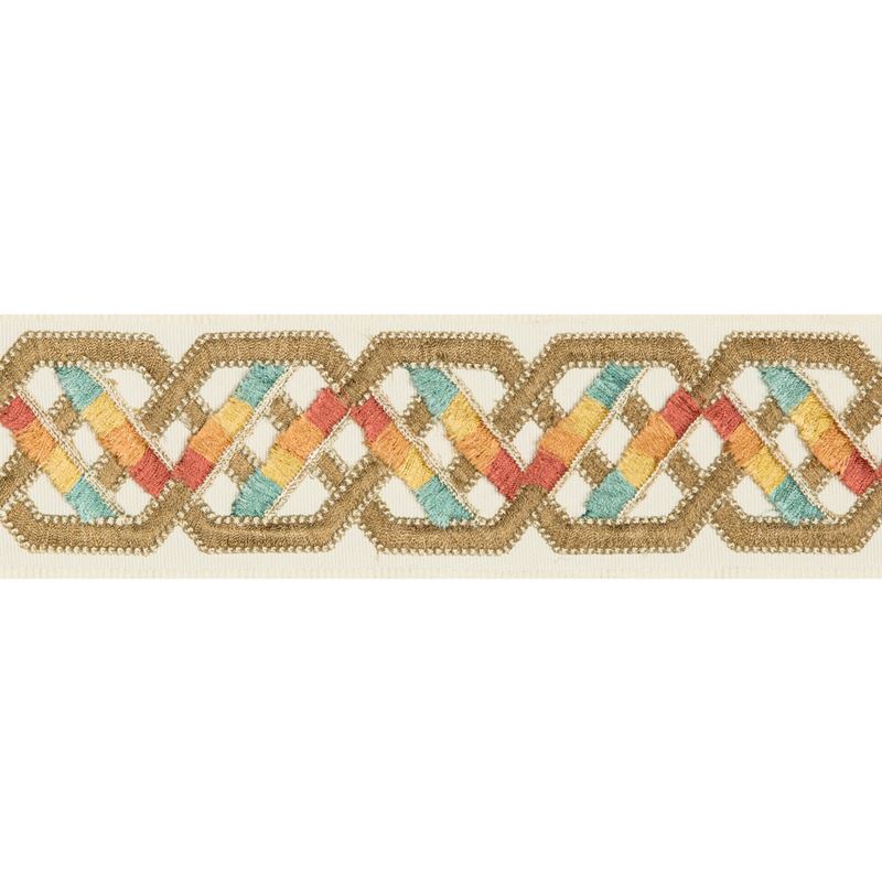 Sample T8019104-924 Loriyan Tape Jewel Brunschwig and Fils Fabric