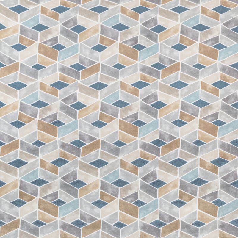 Sample TESSERAE.511.0 Tesserae Grey Geometric Kravet Couture Fabric