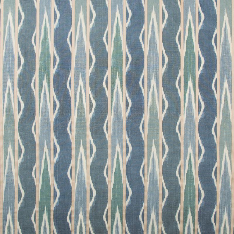 Sample UBUD.5.0 Ubud Blue Ikat Kravet Couture Fabric