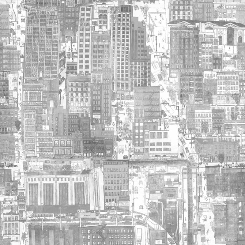Sample W3583.11.0 Urban Planning, Tinpan by Kravet Couture Wallpaper