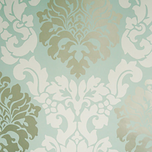 Looking W5795-06 Osborne and Little Wallpaper Radnor Aqua-Cream W5795-06 Wallpaper