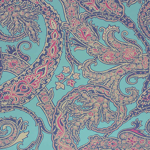 Find W6750-01 Osborne and Little Wallpaper Patara Jade-Sapphire-Fuchsia W6750-01 Wallpaper