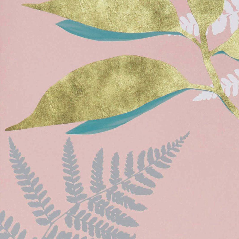 Purchase Sample - W7331-01 Folium Feuille D'Or Blush/Gold Osborne & Little Wallpaper
