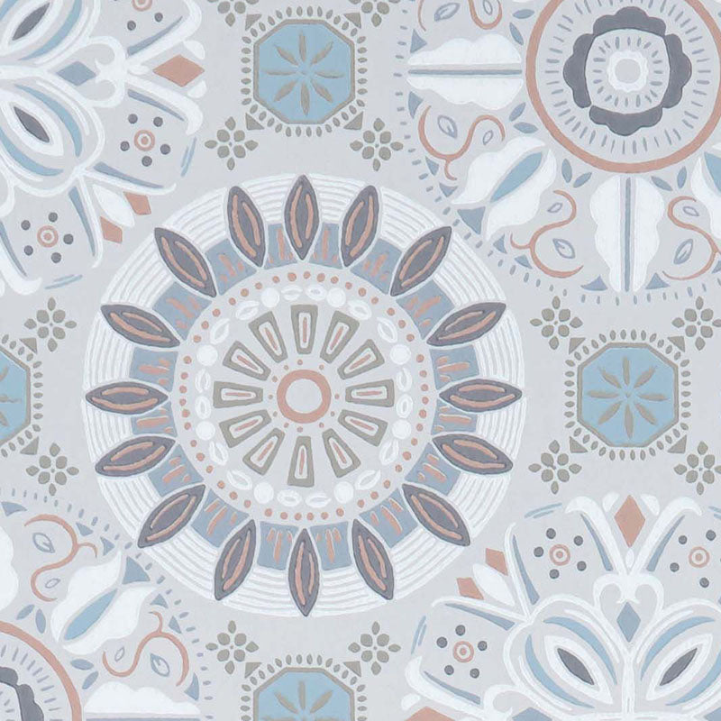 Purchase Product W7337-02 pattern name & colorFolium Rosetta Grey/White Osborne & Little Wallpaper