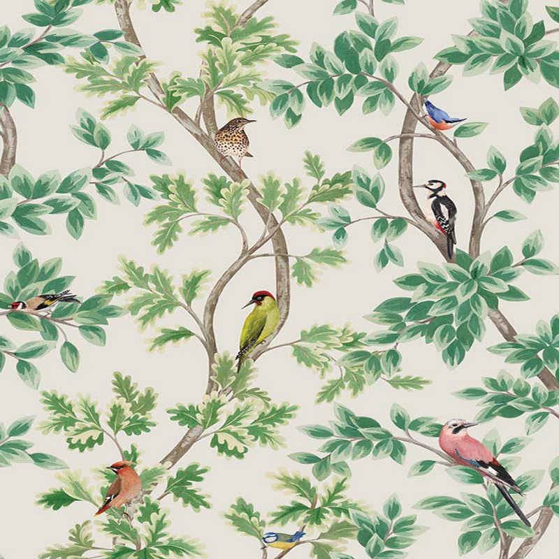 Purchase Sample - W7450-02 Mansfield Park Netherfield Ivory/Leaf Osborne & Little Wallpaper