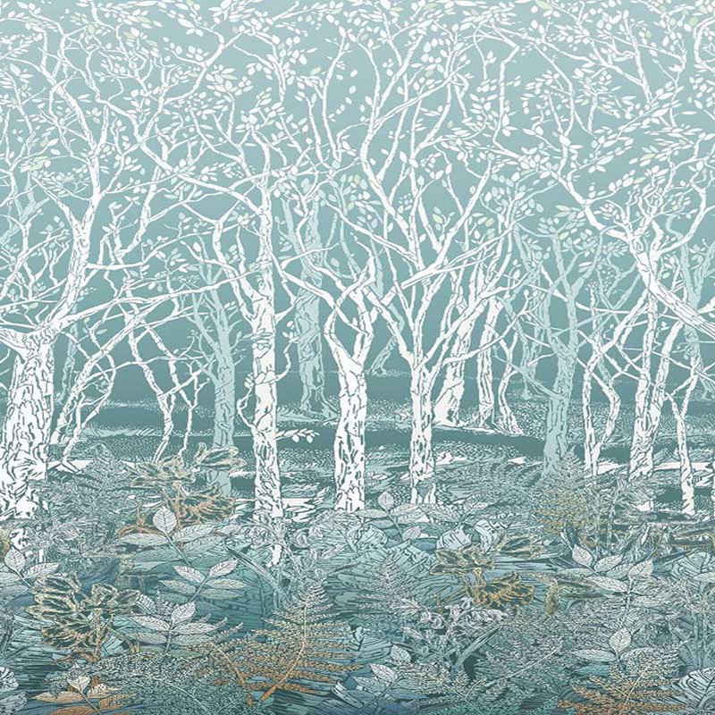 Purchase Sample - W7457-01 Mansfield Park Sylvania Mint/Teal Osborne & Little Wallpaper