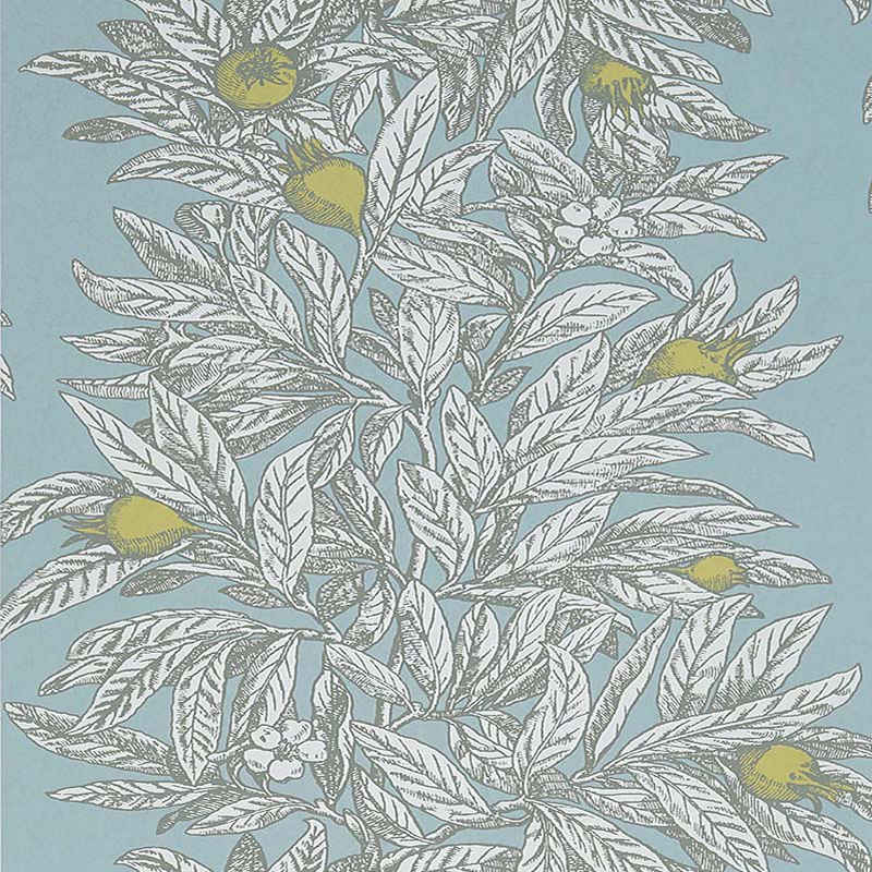 Purchase Sample - W7458-03 Mansfield Park Medlar Sky/Chartreuse Osborne & Little Wallpaper