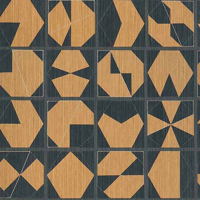 Purchase Sample - W7557-04 Kutani Vinyl Copper/Slate Osborne & Little Wallpaper