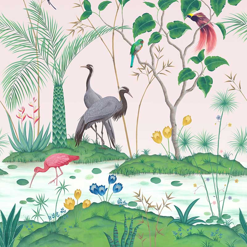 Purchase Sample - W7610-03 Mirage Blush Osborne & Little Wallpaper