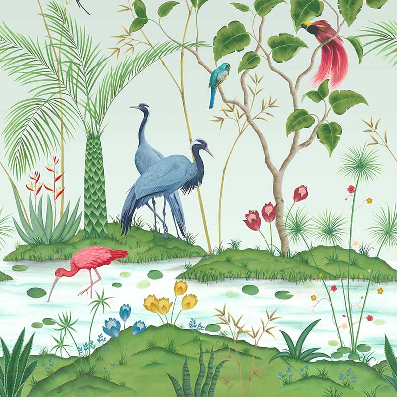 Purchase Sample - W7610-05 Mirage Eau De Nil Osborne & Little Wallpaper