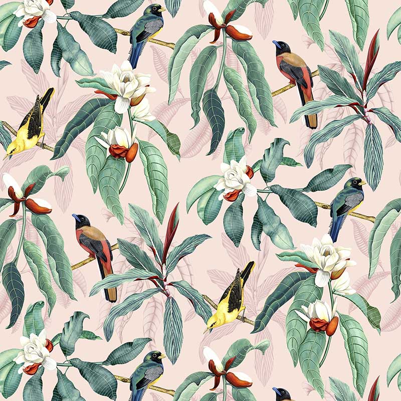 Purchase Product# W7612-02 pattern name & colorMichelia Blush Osborne & Little Wallpaper