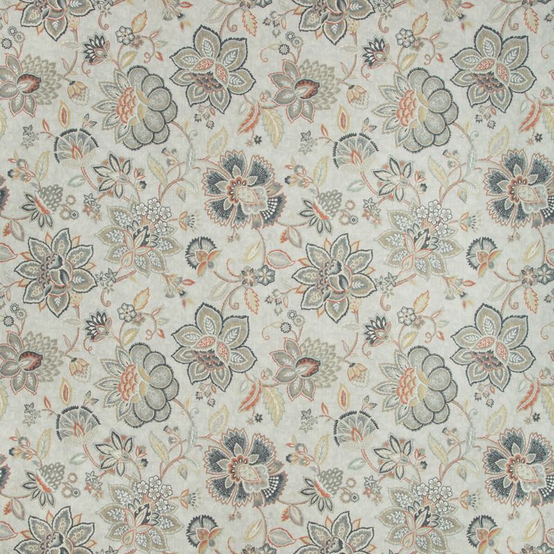 Sample WAIMEA.512.0 Slate Multipurpose Botanical Foliage Fabric by Kravet Basics