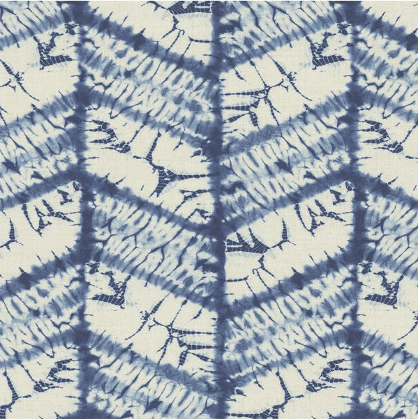 Sample WBP12102.WT.0 Good Vibrations Indigo Geometric Winfield Thybony Wallpaper