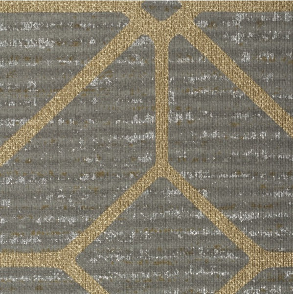 Sample WHF3018.WT.0 Radius Trellis Graphite Geometric Winfield Thybony Wallpaper