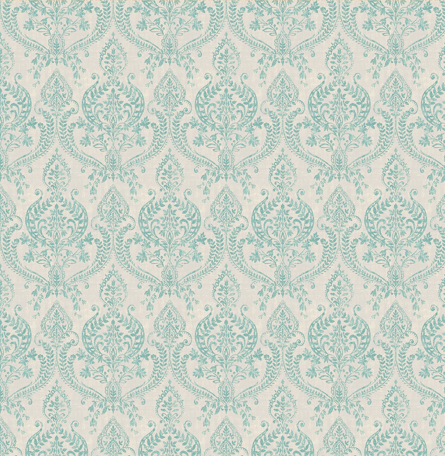 Find 1014-001819 Kismet Turquoise Waverly Turquoise Petite Damask Wallpaper A Street Prints Wallpaper
