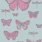 Shop 103/15062 Cs Butterflies And Dragonflies Pink On Blue By Cole and Son Wallpaper
