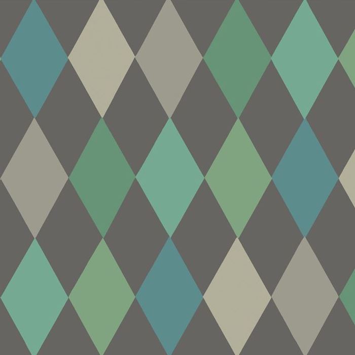 Select 103/2007 Cs Punchinello Teal On Char By Cole and Son Wallpaper