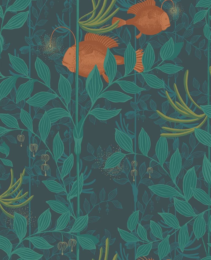 Search 103/4019 Cs Nautilus Dark Green By Cole and Son Wallpaper