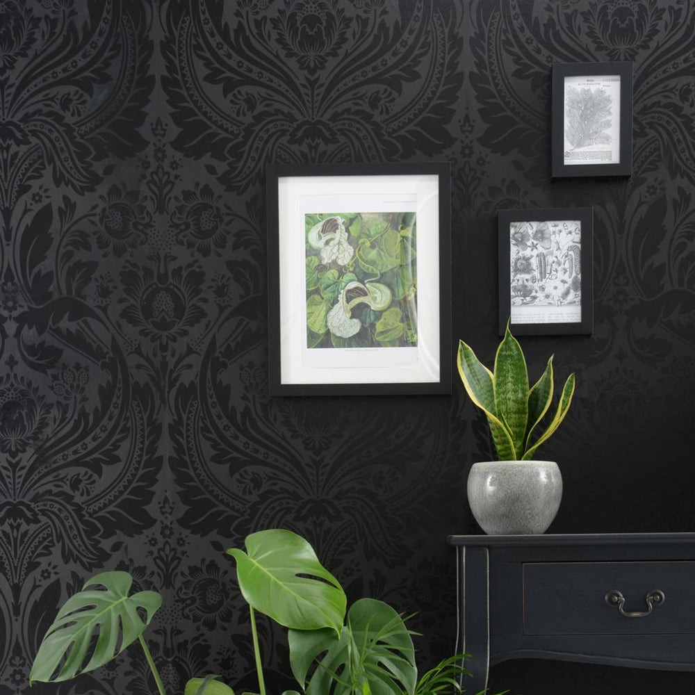 Shop Graham & Brown Wallpaper Desire Black Removable Wallpaper_2