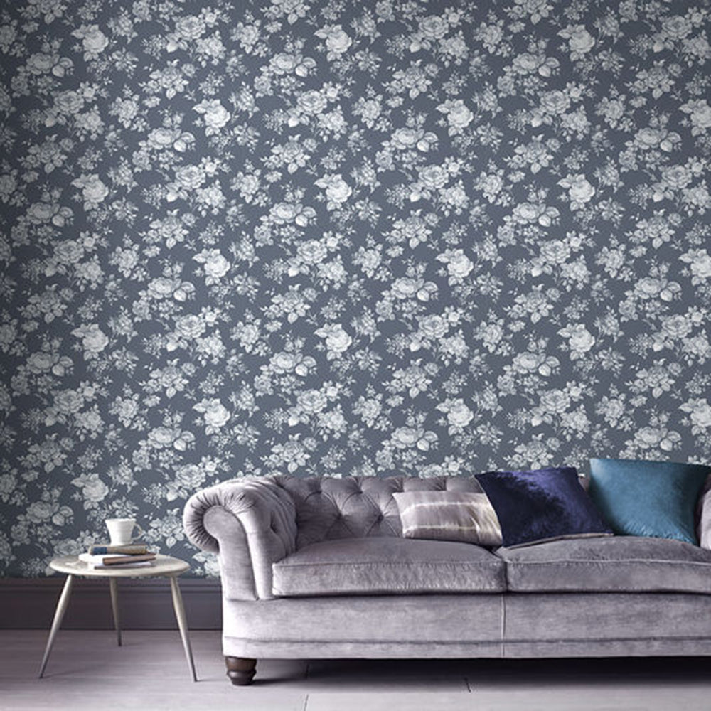 Select Graham & Brown Wallpaper Muse Blue Removable Wallpaper_3