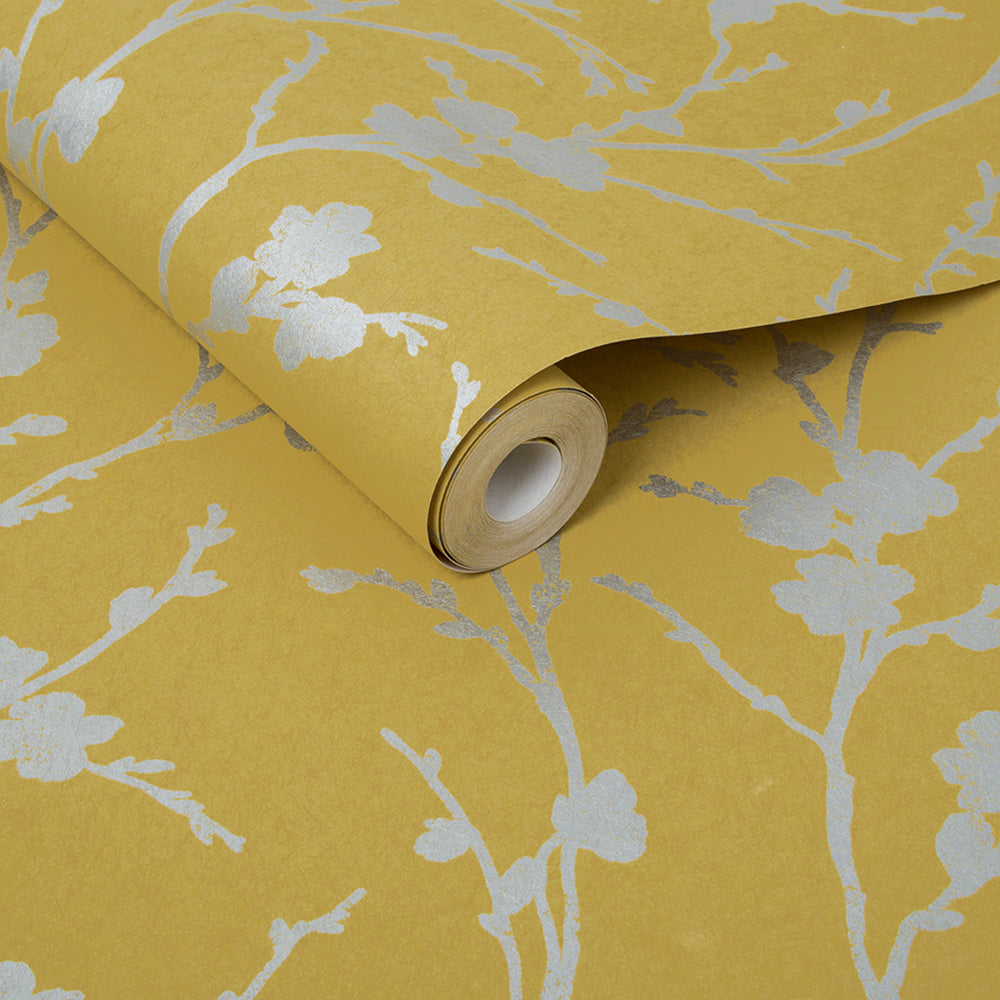 Order Graham & Brown Wallpaper Meiying Saffron Removable Wallpaper_3