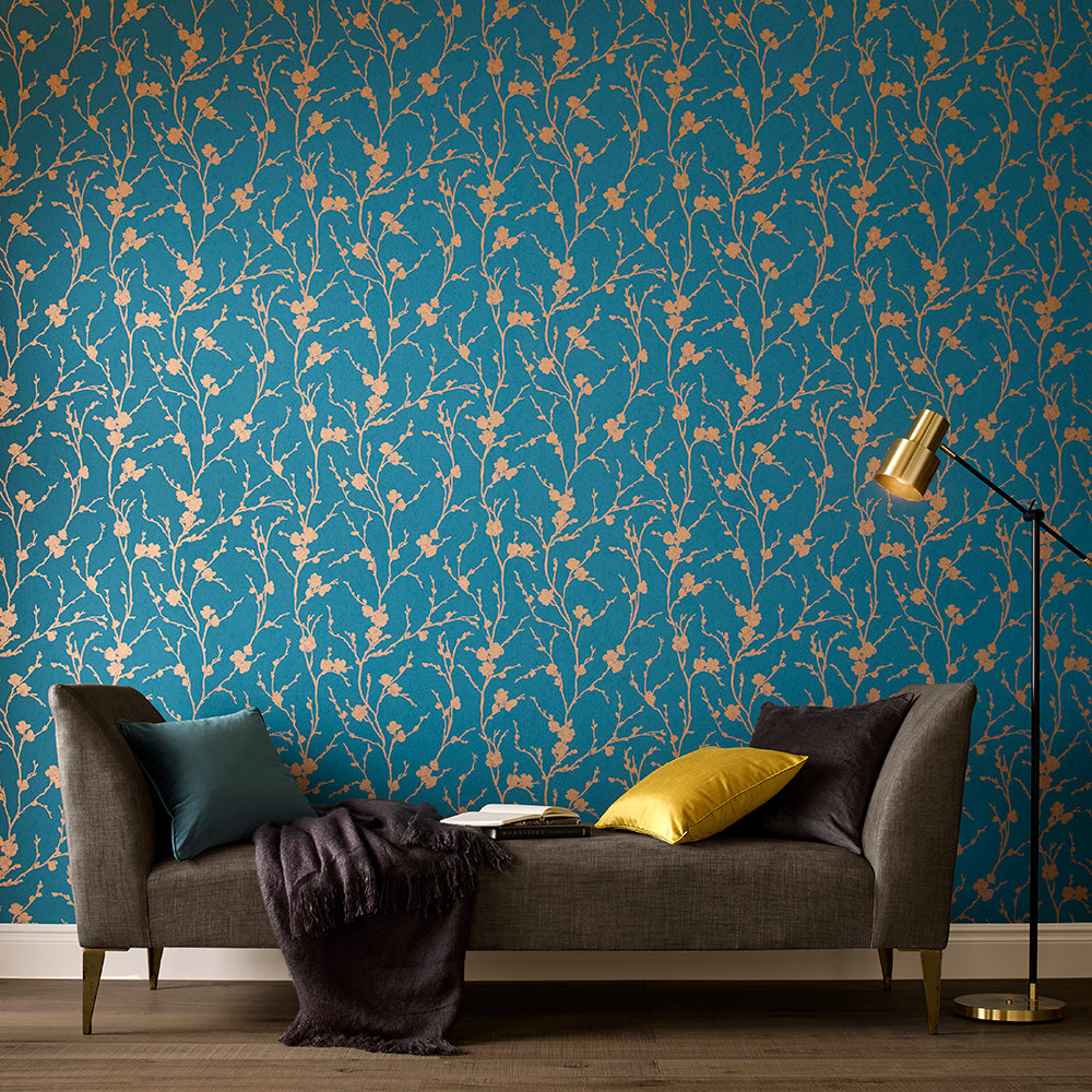 Looking for Graham & Brown Wallpaper Meiying Teal Removable Wallpaper_2