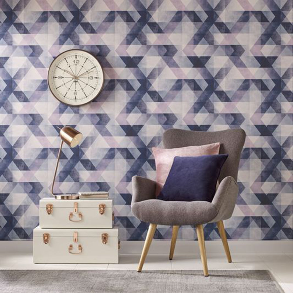 Save on Graham & Brown Wallpaper Dimension Steel Blue Removable Wallpaper_2