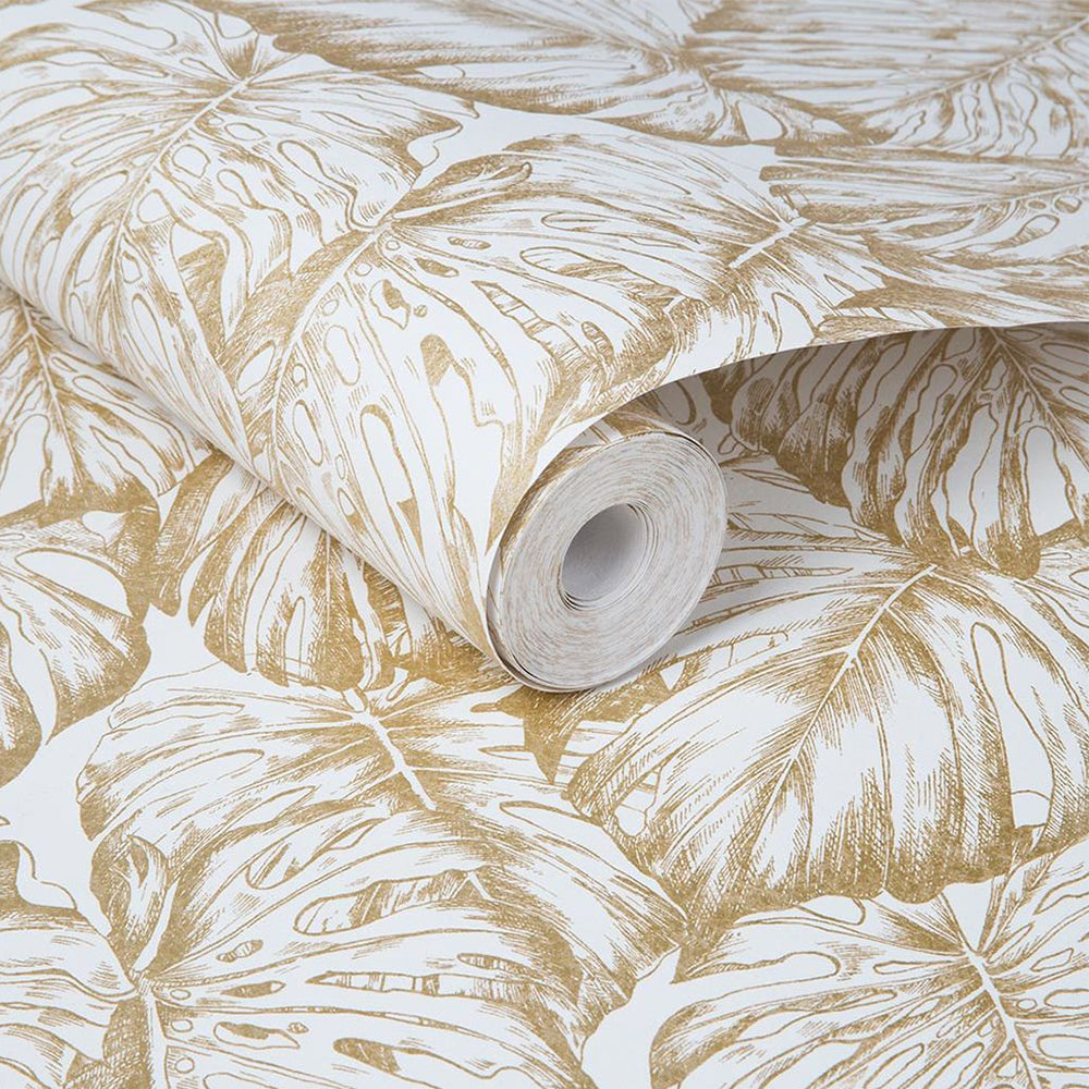 Select Graham & Brown Wallpaper Tropical Pearl and Gold Removable Wallpaper_3