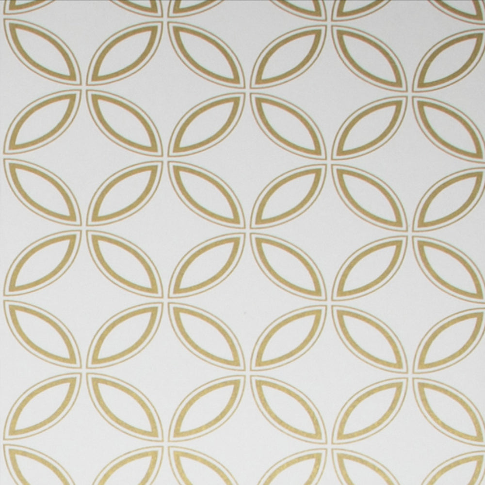 View Graham & Brown Wallpaper Eternity White and Gold Removable Wallpaper