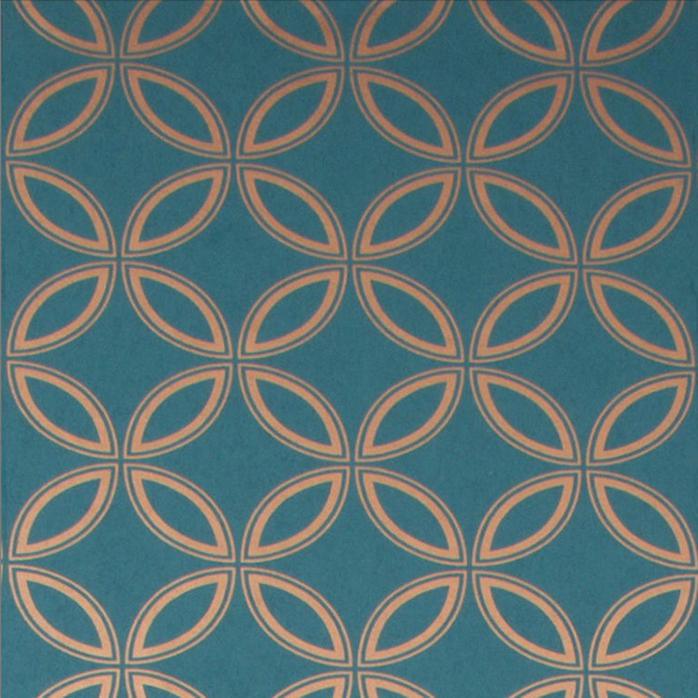 Buy Graham & Brown Wallpaper Eternity Teal and Copper Removable Wallpaper