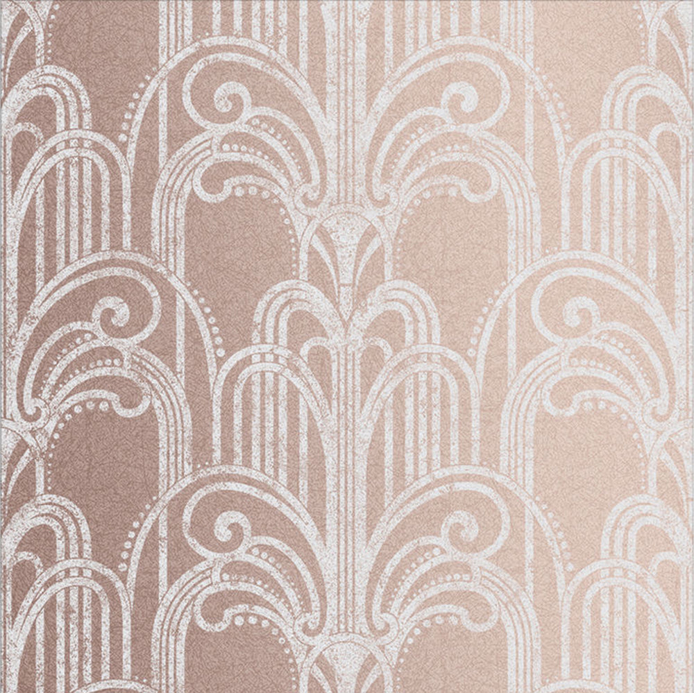 Purchase Graham & Brown Wallpaper Art Deco Rose Gold Removable Wallpaper