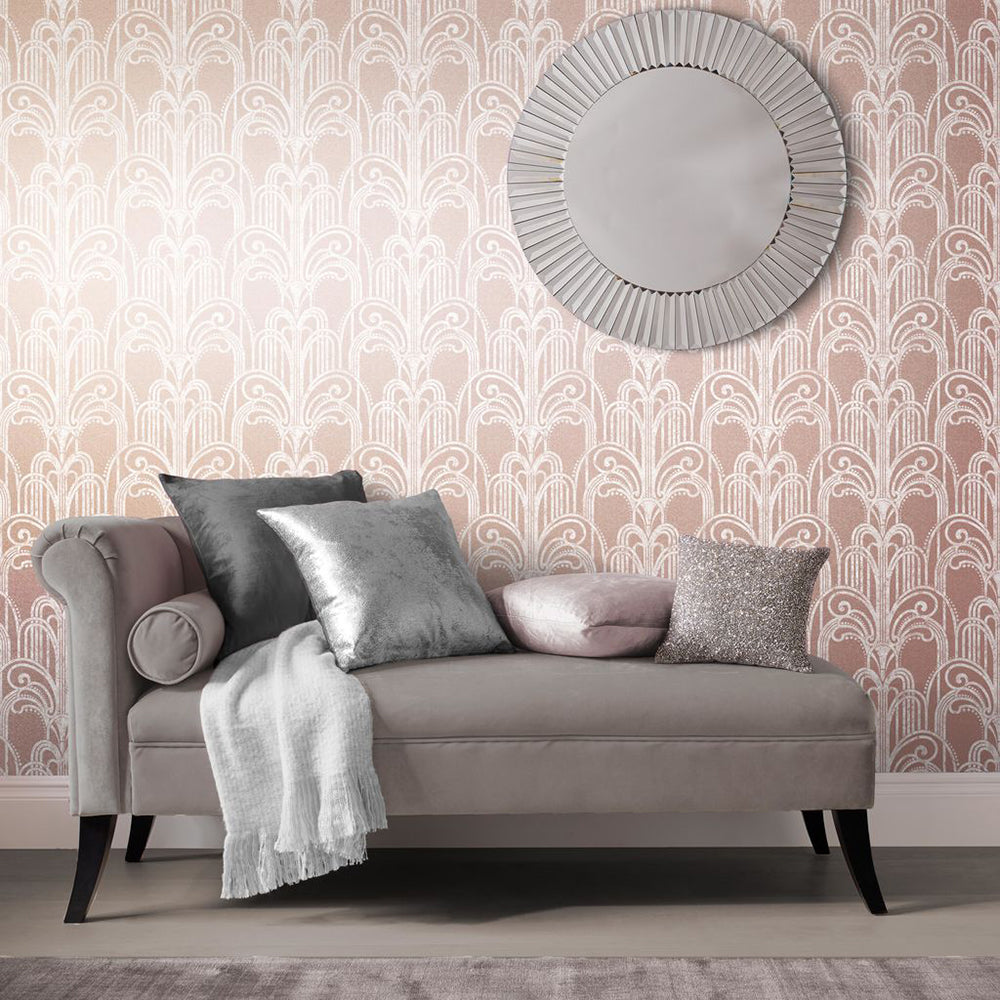 Purchase Graham & Brown Wallpaper Art Deco Rose Gold Removable Wallpaper_2