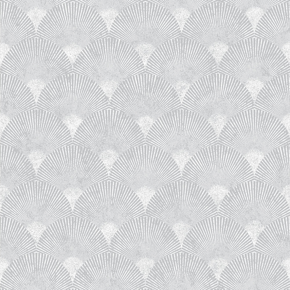 Save on Graham & Brown Wallpaper Fan Silver Removable Wallpaper