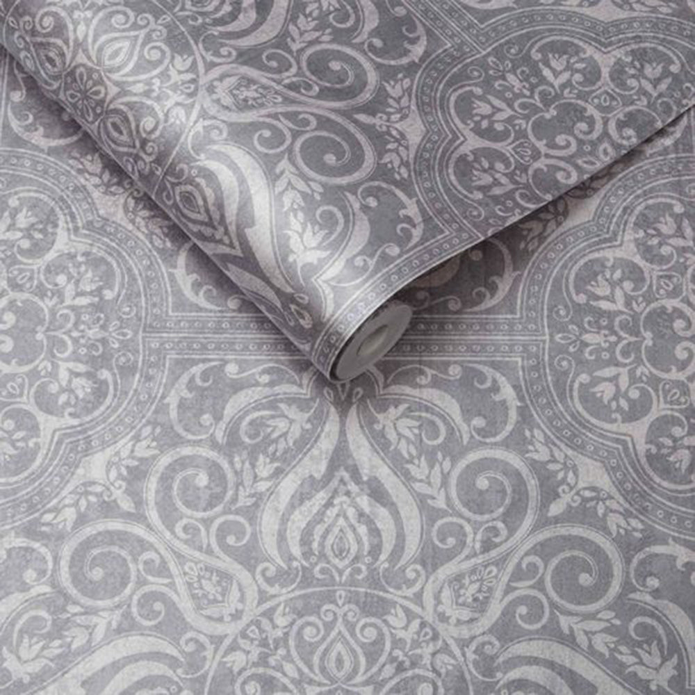 Shop Graham & Brown Wallpaper Souk Tile Pewter Removable Wallpaper_3