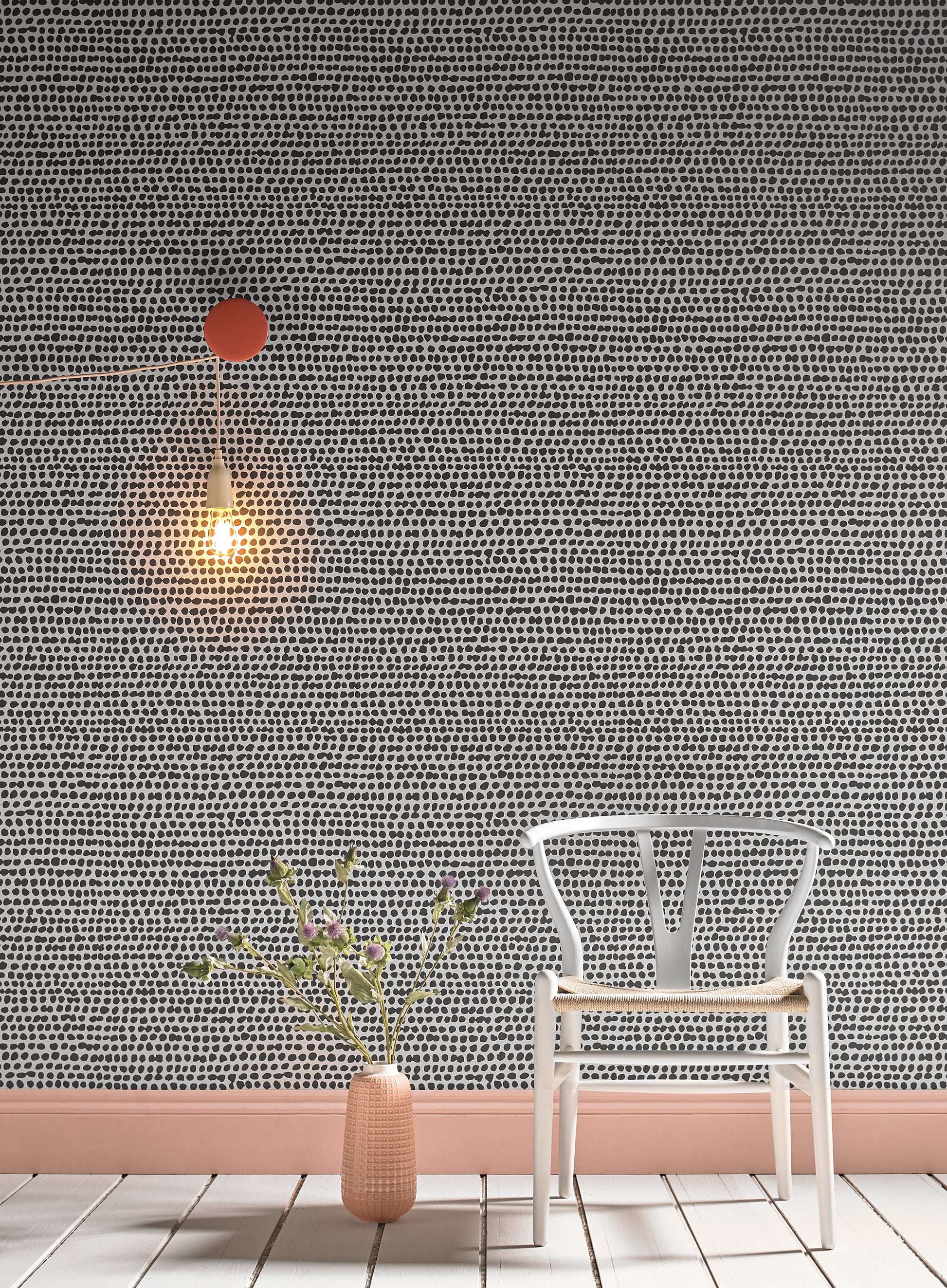 Order Graham & Brown Wallpaper Dots Black and White Removable Wallpaper_2