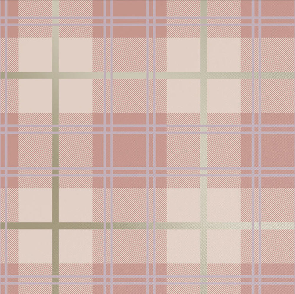 Buy Graham & Brown Wallpaper Tartan Pink Removable Wallpaper