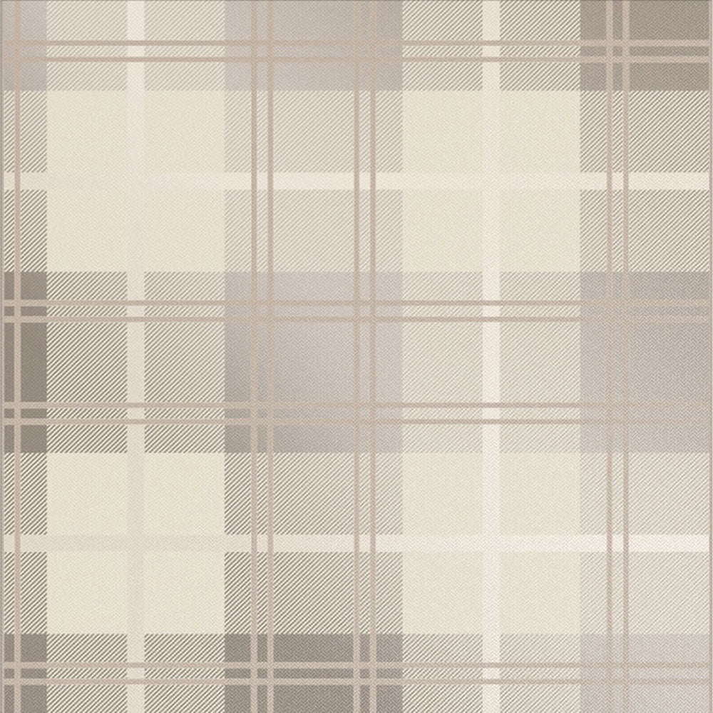 Select Graham & Brown Wallpaper Tartan Natural Removable Wallpaper