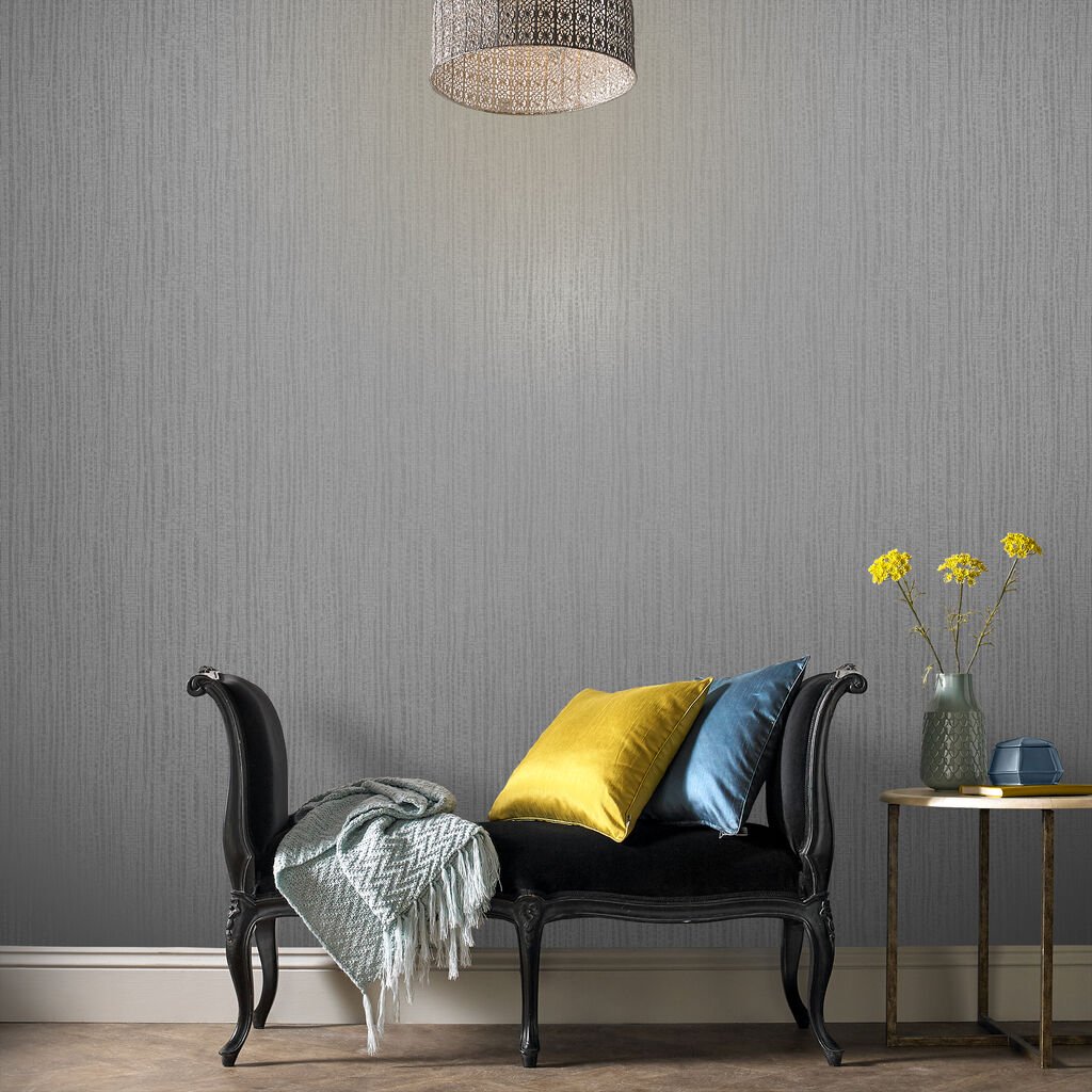 Select Graham & Brown Wallpaper Bamboo Texture Silver Removable Wallpaper_2